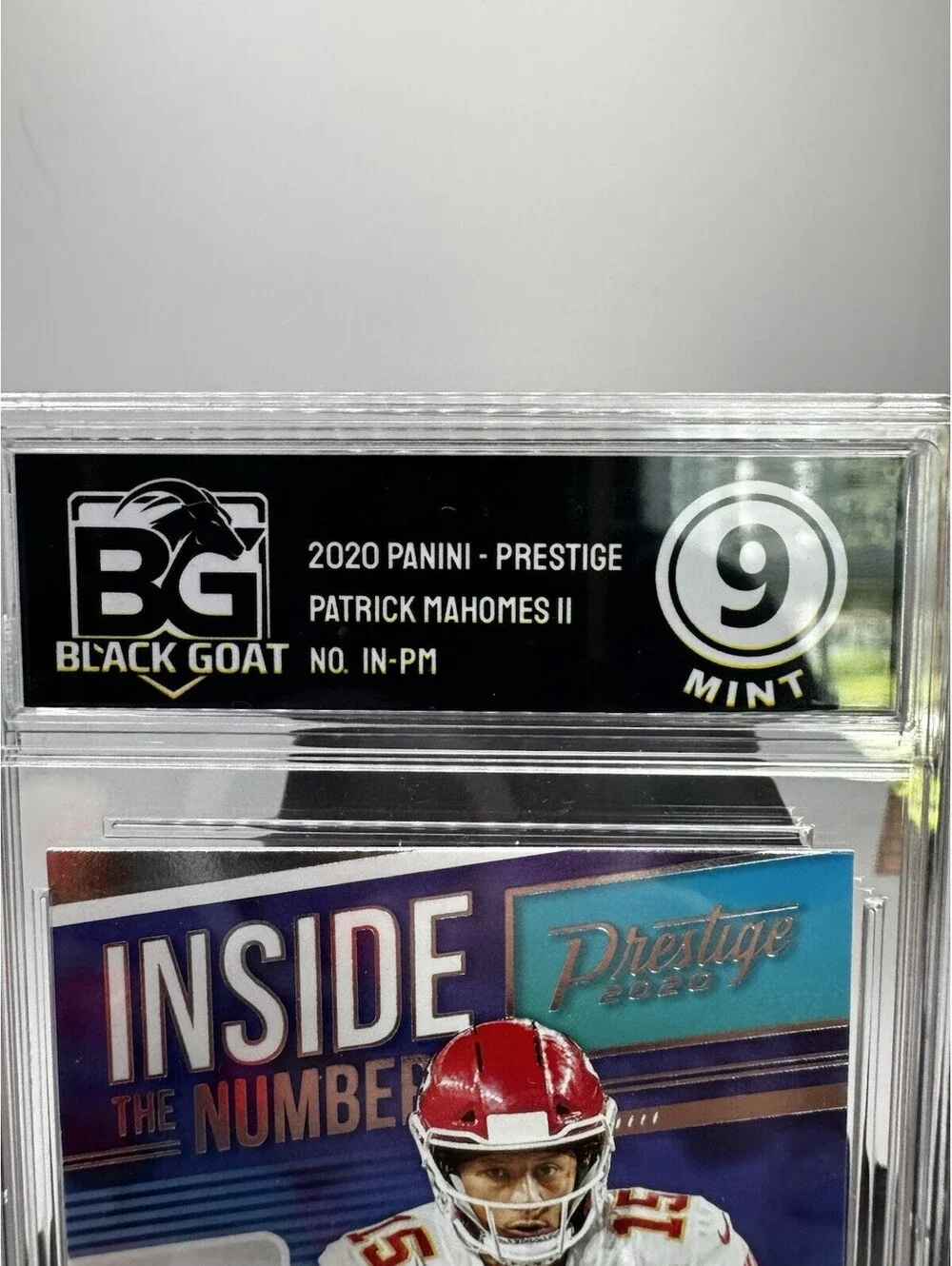 2020 Panini Prestige - Inside the Numbers Patrick Mahomes II #IN-PM - Graded 9 M
